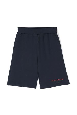 blue cotton shorts BALMAIN PARIS KIDS | BU6P89Z0001649